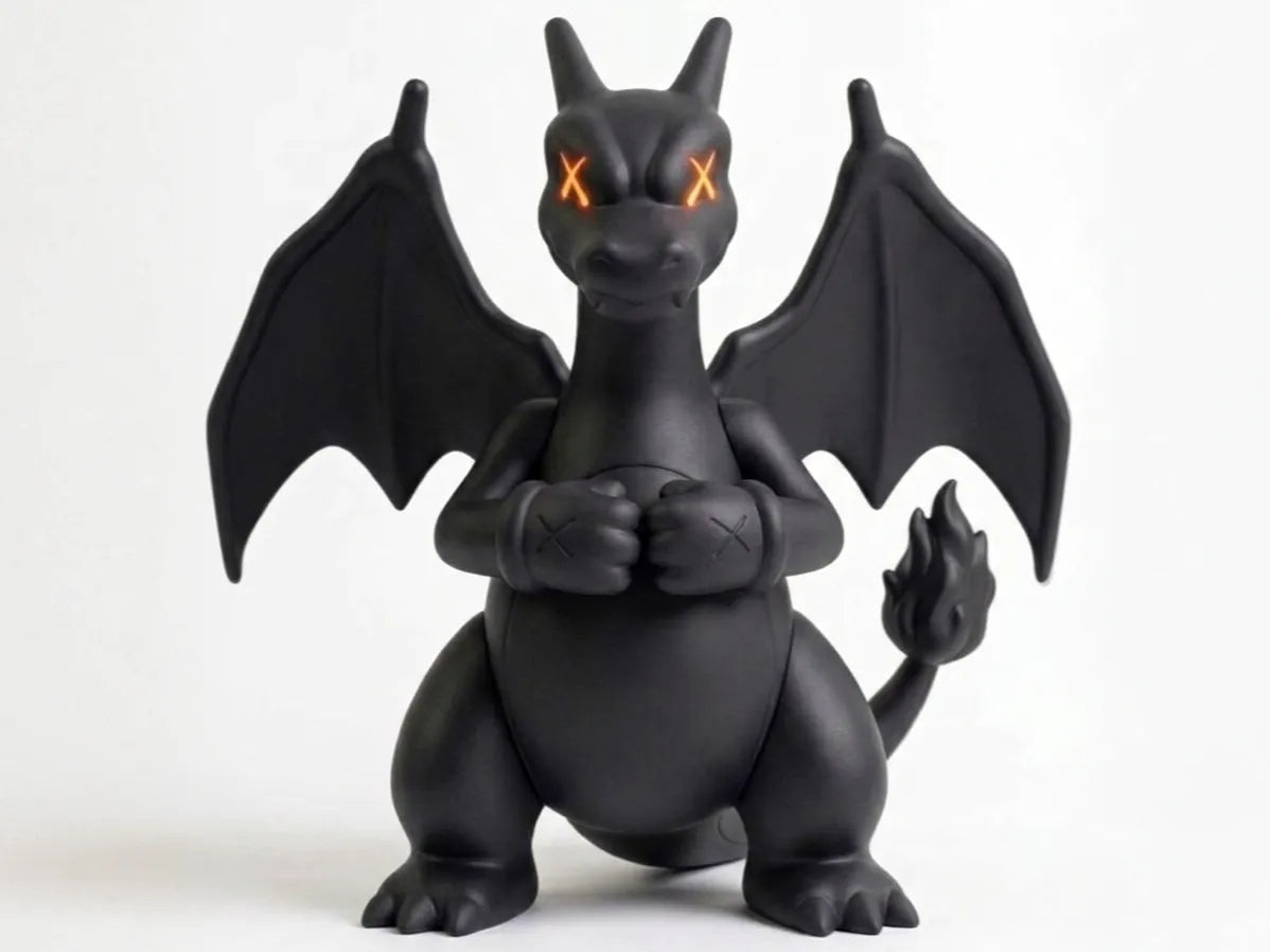 🎨 Pokémon x KAWS Collectible Figuur – 3D Print Charizard