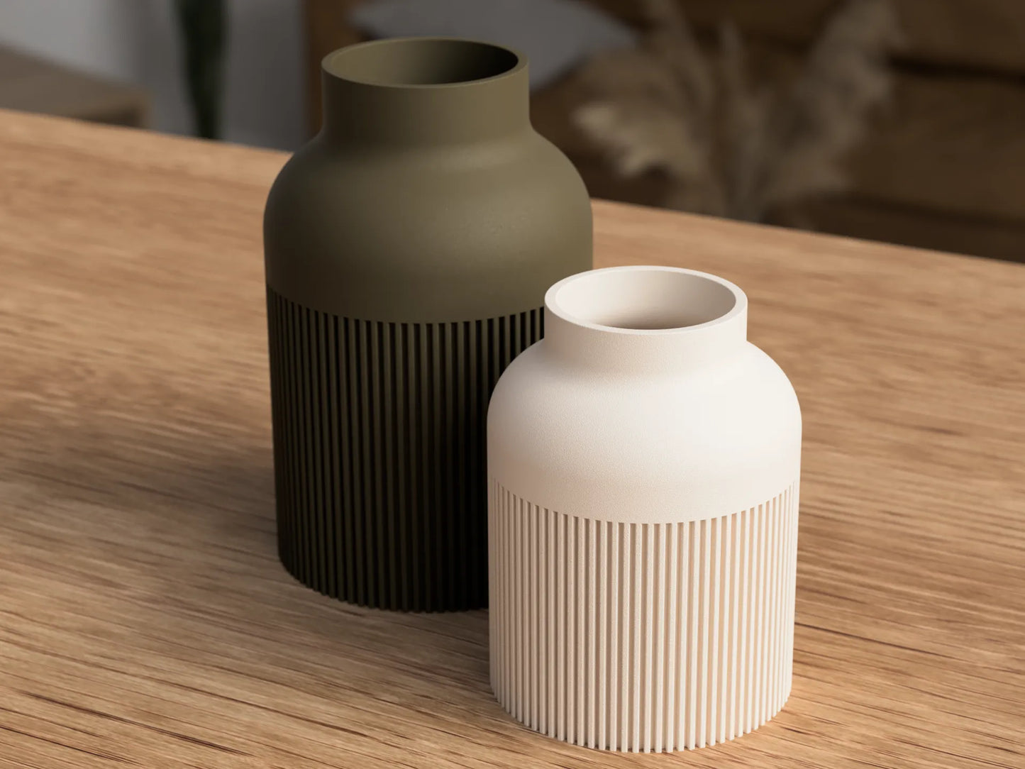 Japandi Vaas – 3D Geprint (set 2 stuks)