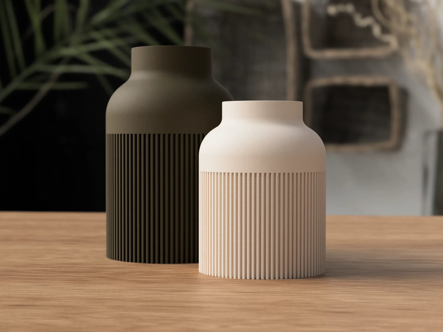 Japandi Vaas – 3D Geprint (set 2 stuks)