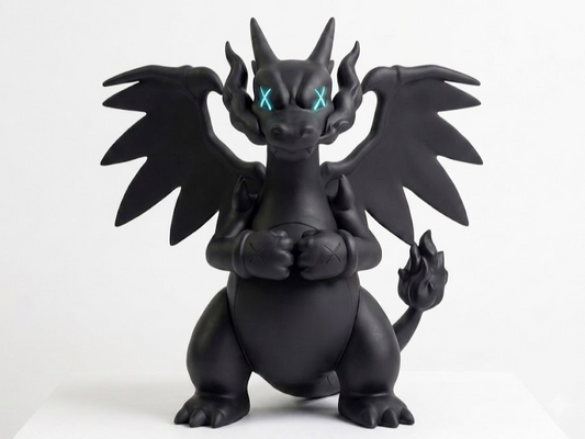 🎨 Pokémon x KAWS Collectible Figuur – 3D Print Mega Charizard