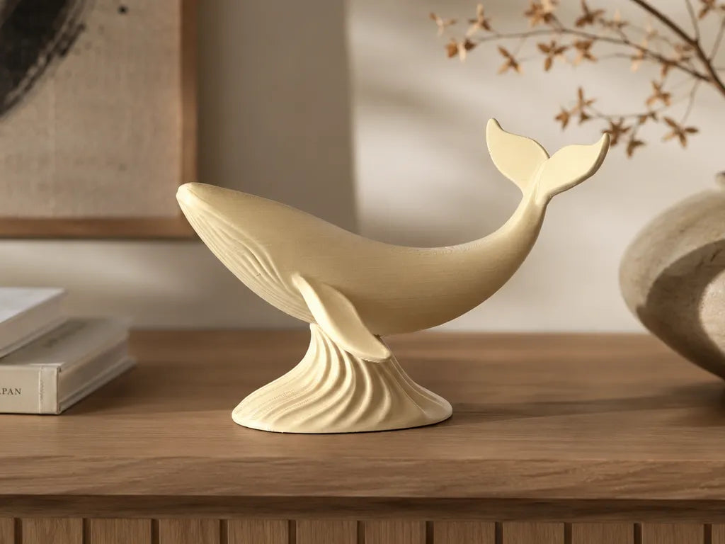 Japandi Walvis Beeldje – 3D Geprint